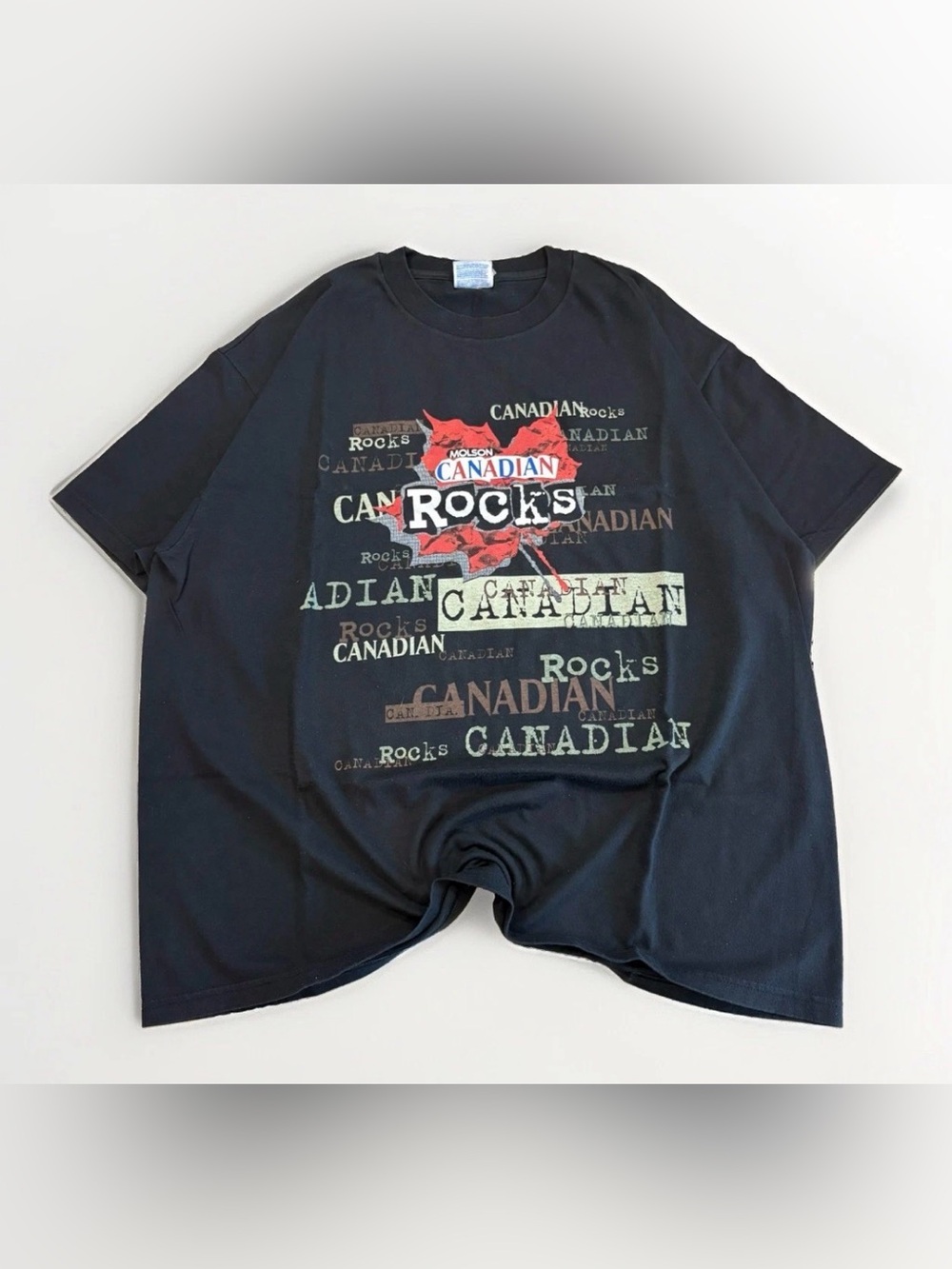 Vintage Molson Canadian Rocks T-Shirt Y2K 90s Concert SARS Toronto Faded Rare